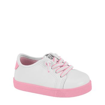 Tenis-Casual-Branco-e-Rosa-Kids-Cadarco-|-Molekinha-Tamanho--19---Cor--BRANCO-0